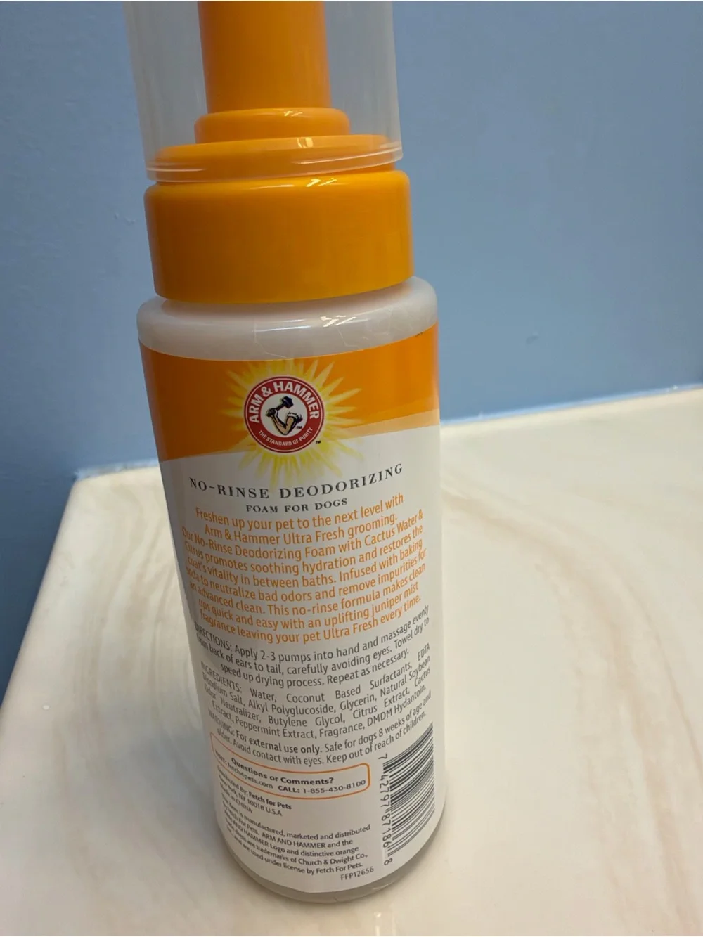 Arm & Hammer Ultra Fresh No-Rinse Deodorizing Dog Foam Juniper Mist